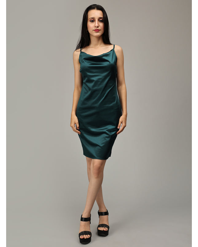 Discover Sophistication: Buy Green Satin Dress Online