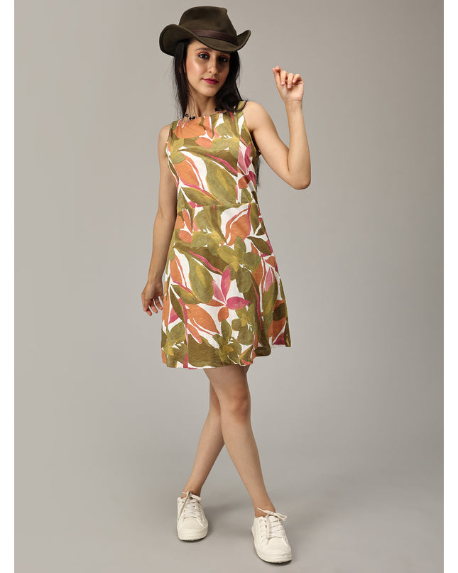 Buy Pink & Green Floral Dress online
