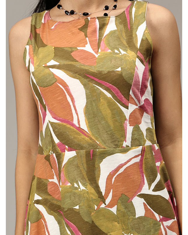 Elevate Your Style with a Pink and Green Floral Dress