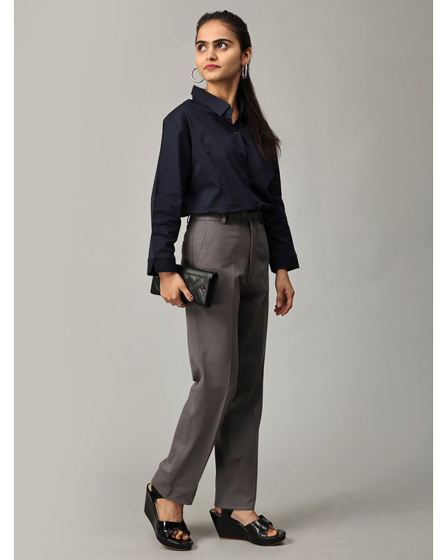Light Grey Formal Straight Leg Pants online