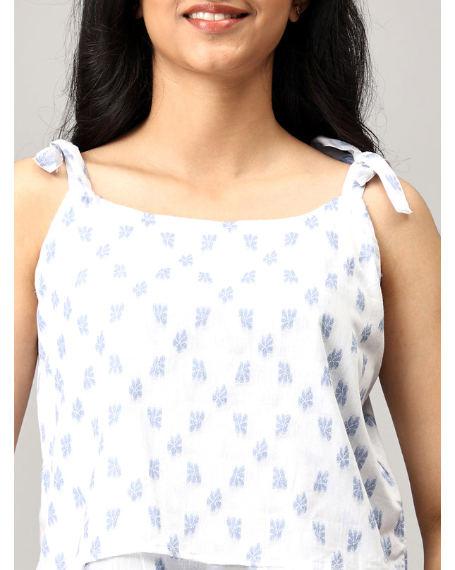 White Shoulder Knot Top