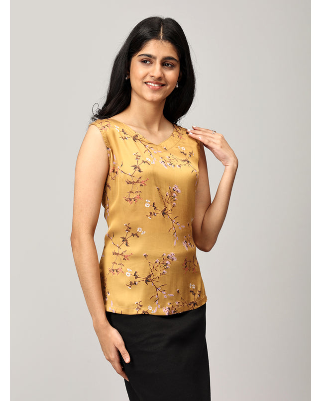 Mustard Sleeveless Top