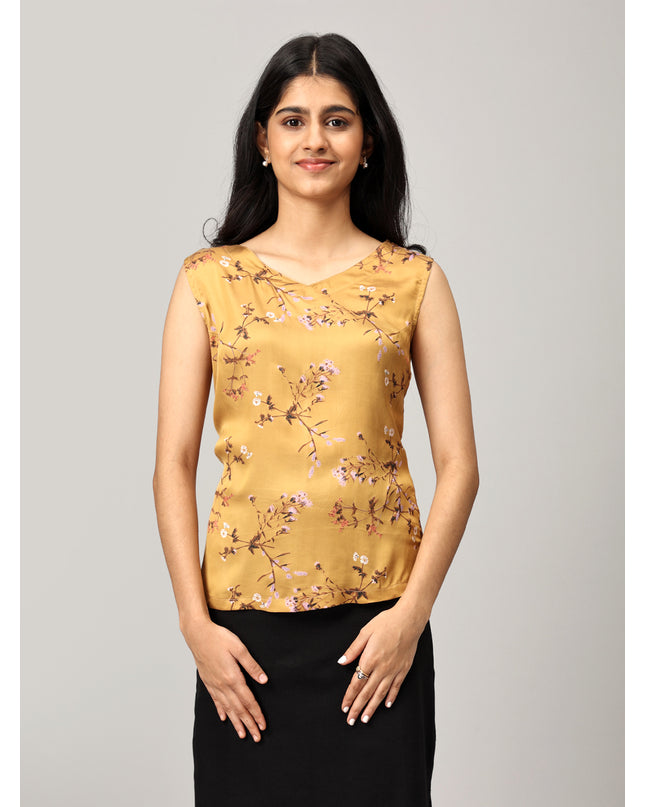 Mustard Sleeveless Top