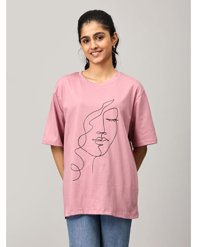Print 2 Lavendar Oversize Tshirt