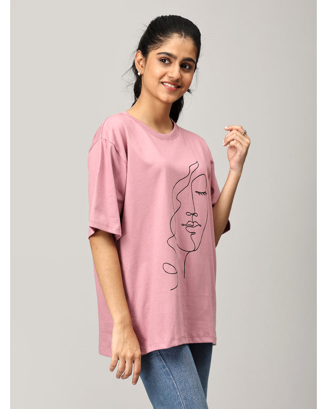 Print 2 Lavendar Oversize Tshirt