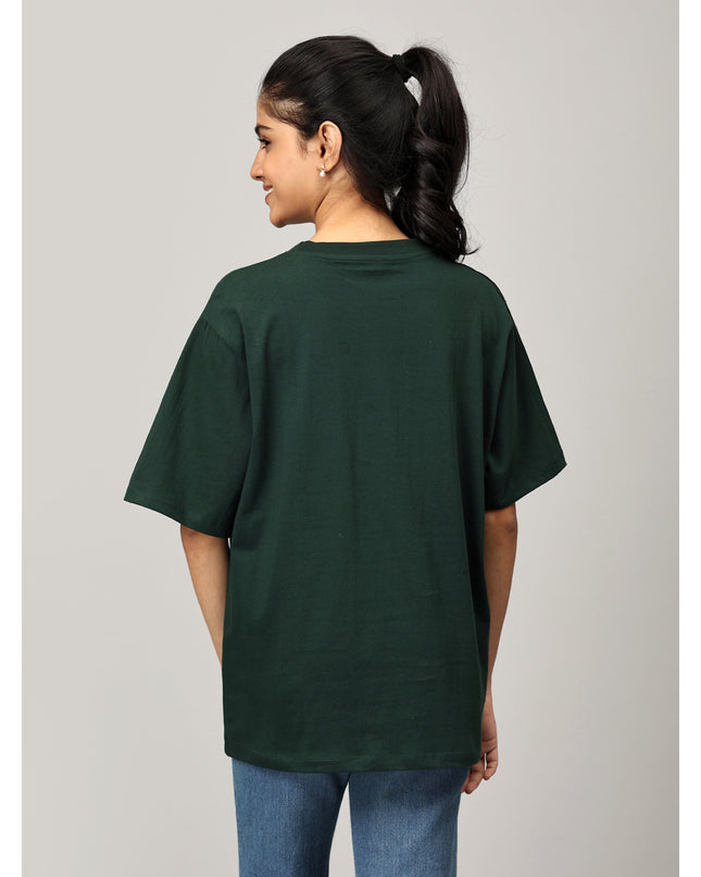 Print 1 Green Oversize Tshirt