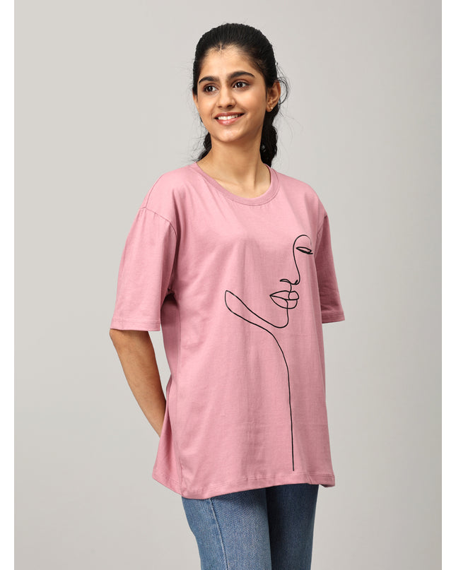 Print 1 Lavendar Oversize Tshirt