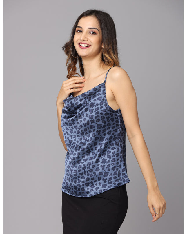 Purchase now: Elegant Blue Cowl Neck Top