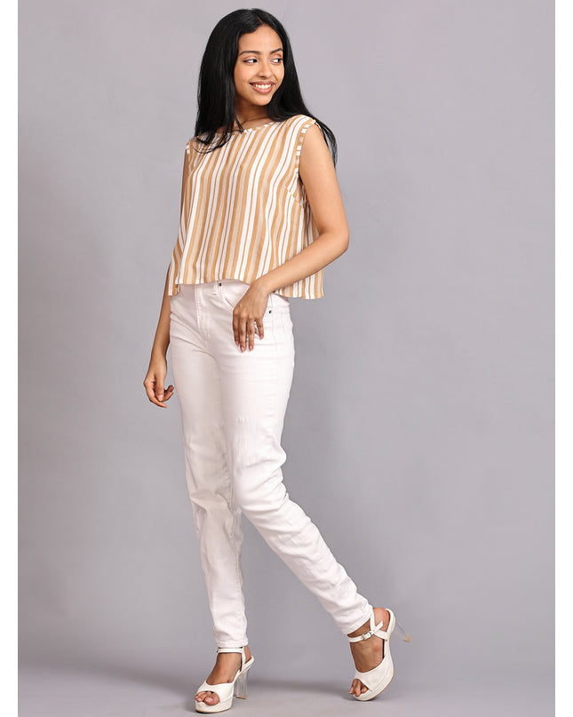 Buy Crushed Crop Top Striped online
