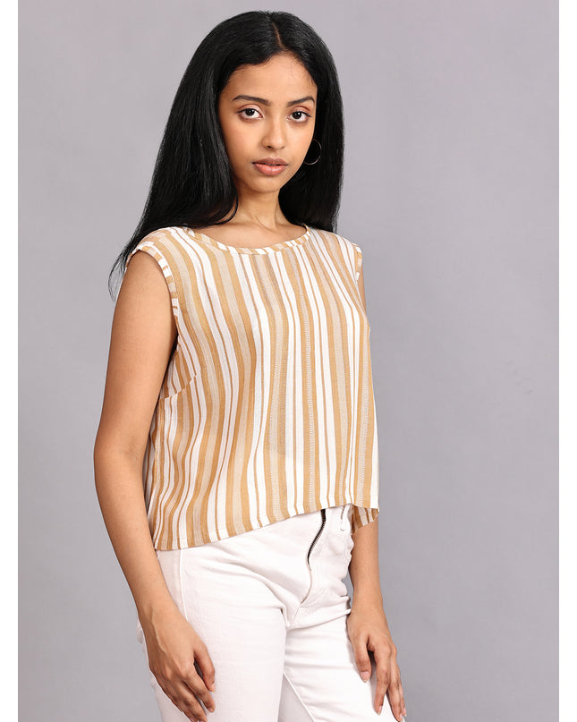 Get Your Crushed Crop Top Striped Online