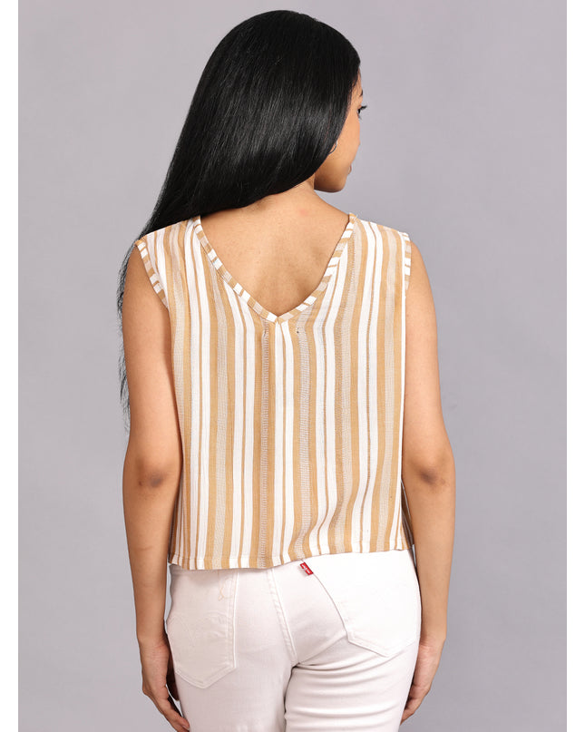 Fashionable Crushed Crop Top Striped – Click to Buy Online