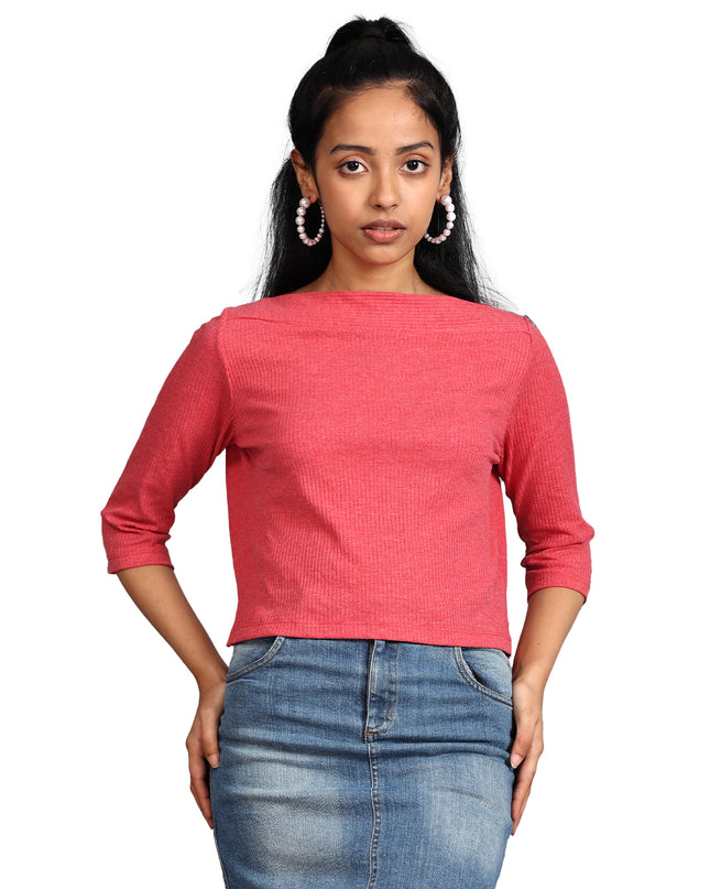 Get Your Peach Ribbed Crop Top Online Now