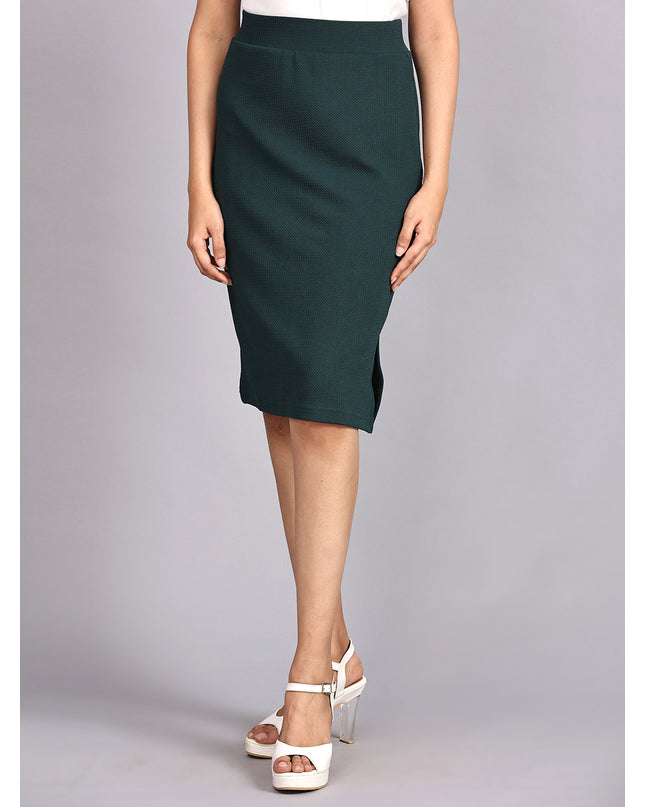 Shop Green Skirt With Side Slit online