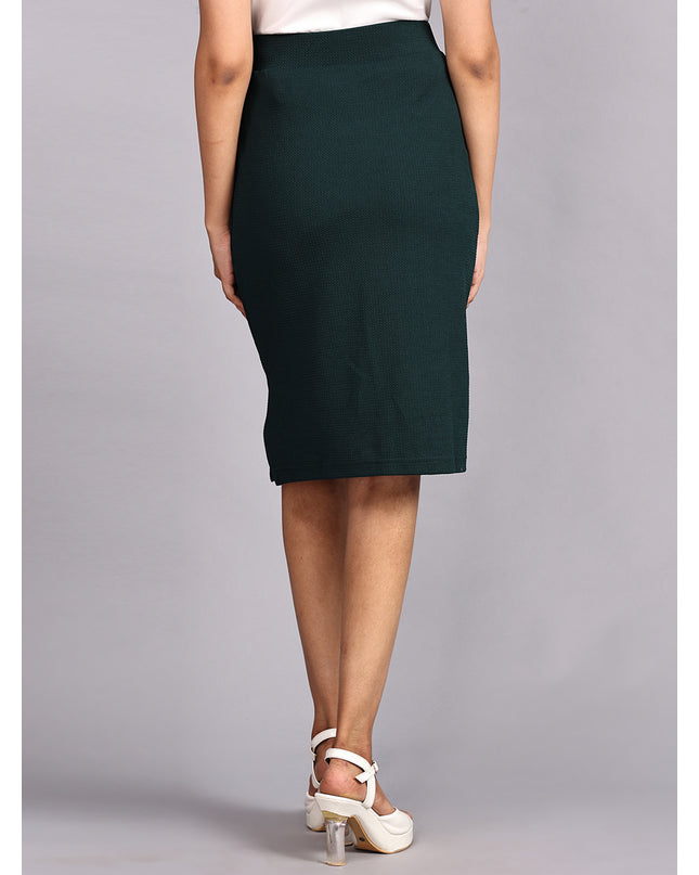 Discover a cool green skirt with a daring side slit for sale