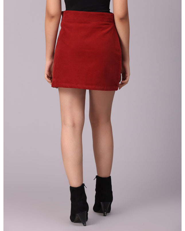 Online Purchase: Rust Corduroy Mini Skirt