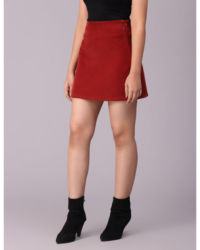 Buy Corduroy Mini Skirt Rust online