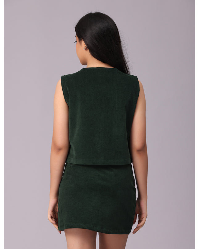 Upgrade Your Style: Green Corduroy Vest Available