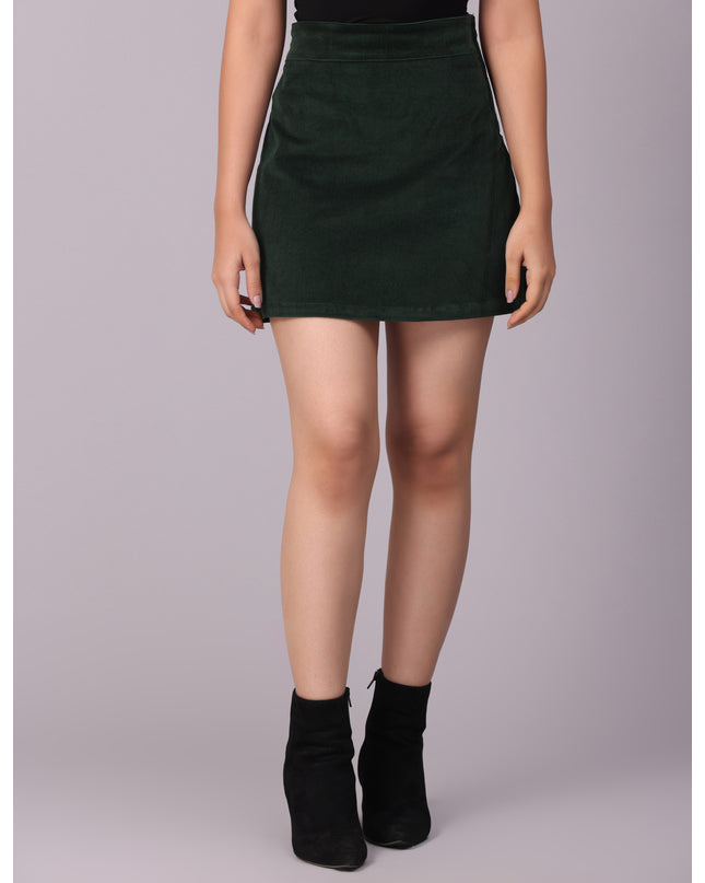 Buy Corduroy Mini Skirt Green online
