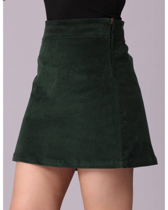 Shop Corduroy Mini Skirt Green online