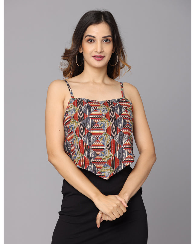 Exclusive V Bottom Printed Top for online shopping