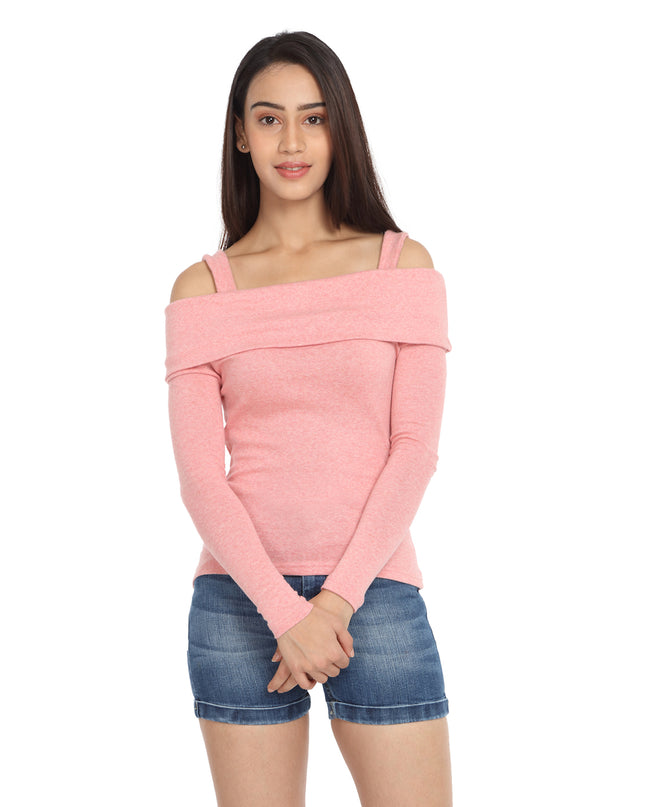 Peach Fold-Over Top - GENZEE