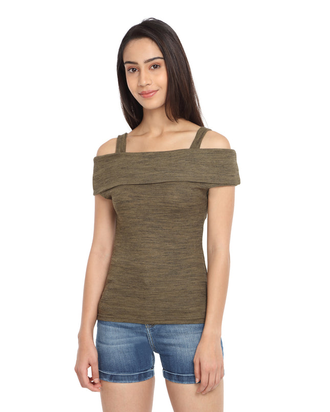 Olive Fold Over Top - GENZEE