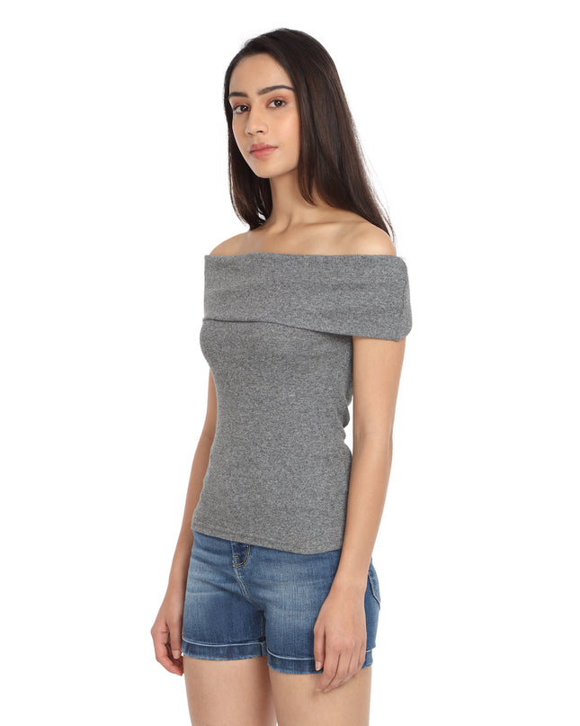 Grey Fold-Over Top - GENZEE