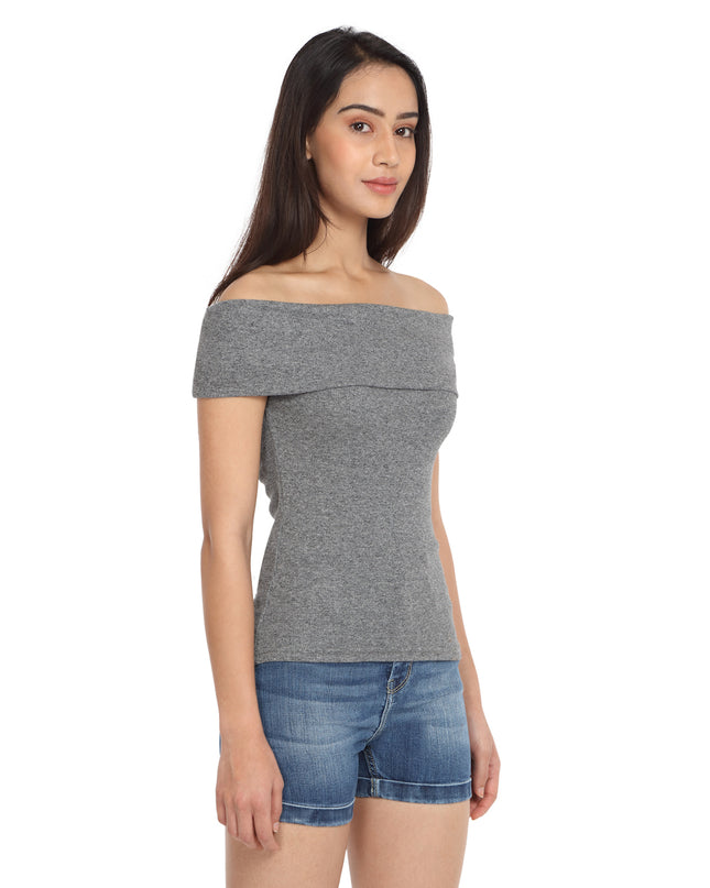 Grey Fold-Over Top - GENZEE
