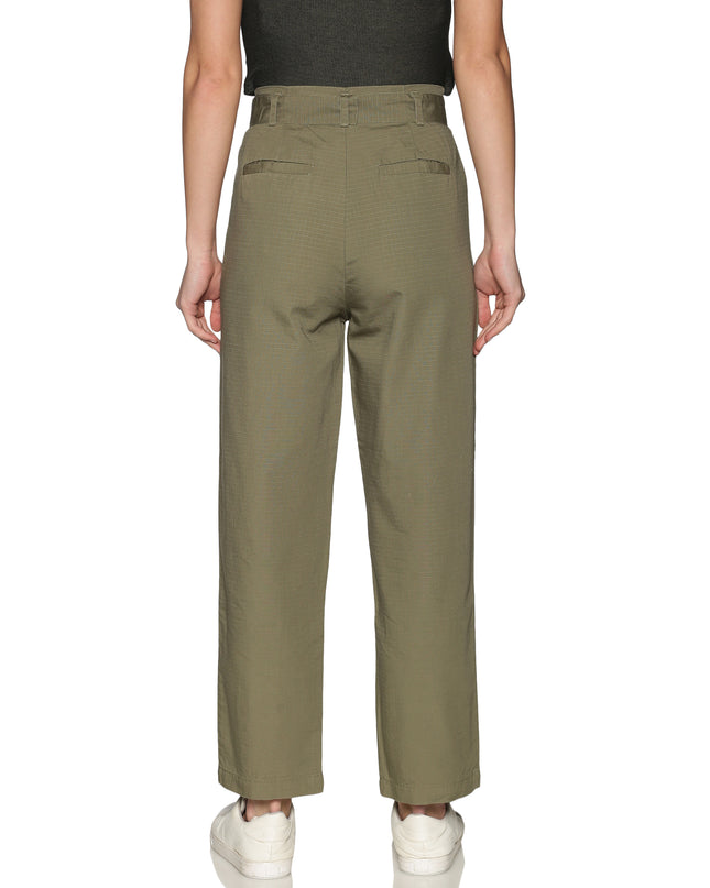 Olive High Waist Cotton Pants - Elevate Your Style Online