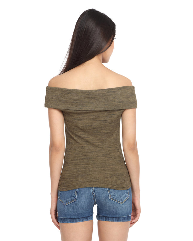 Olive Fold Over Top - GENZEE