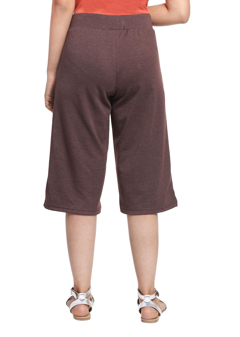 Brown Knit Culottes - GENZEE
