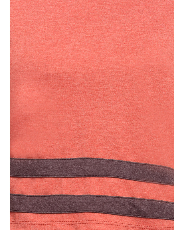 Orange Crop Top with Brown Stripes - GENZEE
