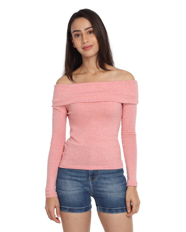Peach Fold-Over Top - GENZEE