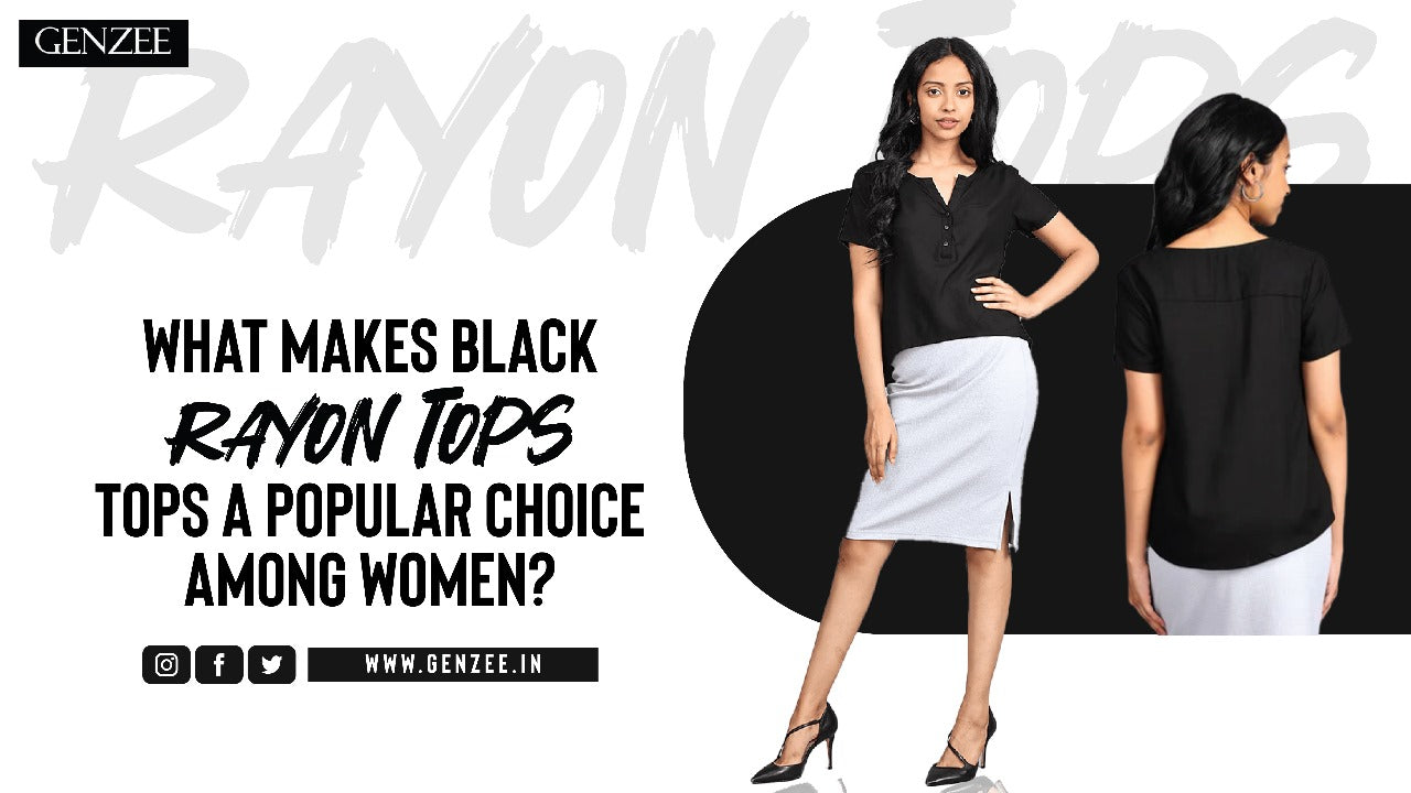 Buy black rayon top Online