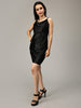 Buy Black Satin Cowl Neck Dress online