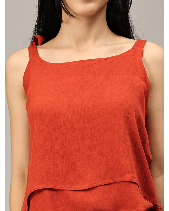 Summer Vibes: Shop the Rust Shoulder Knot Top Online