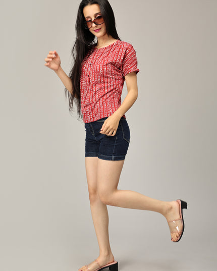 Buy Eye-Catching Maroon Top Online
