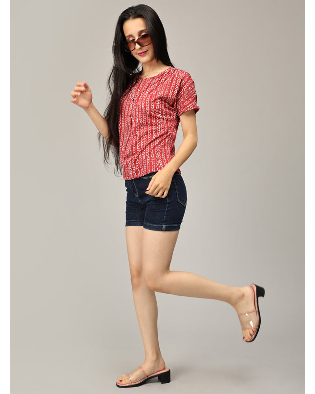 Buy Eye-Catching Maroon Top Online