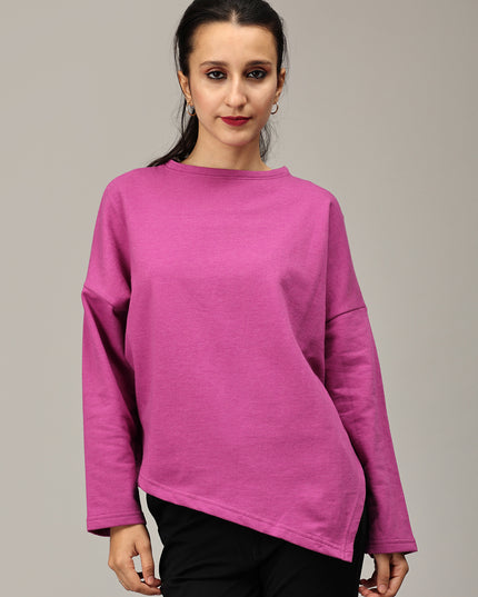 Buy Purple Asymmetric Sweatshirt online