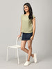 Green Boat Neck Top