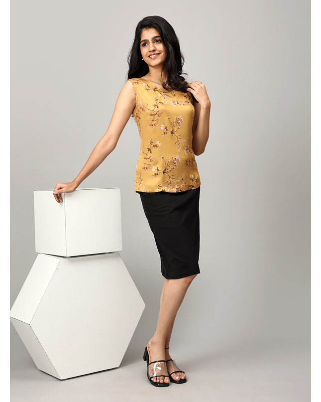 Mustard Sleeveless Top