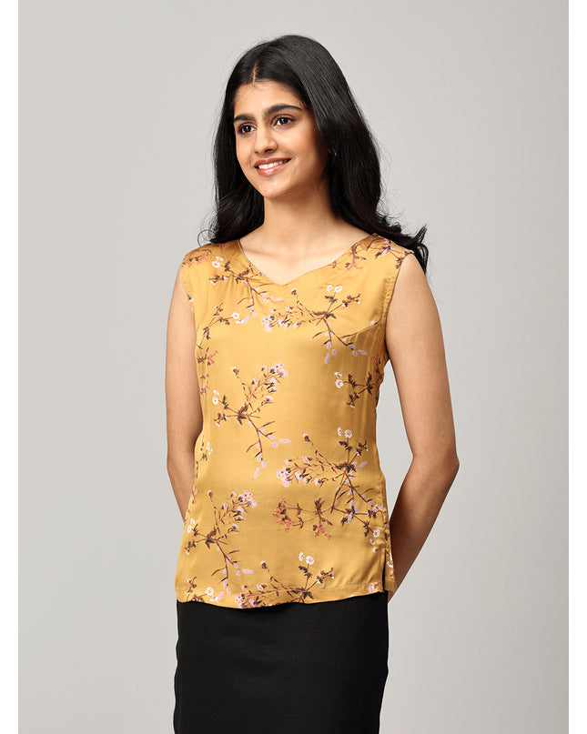 Mustard Sleeveless Top