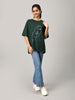 Print 2 Green Oversize Tshirt