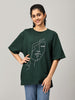 Print 2 Green Oversize Tshirt