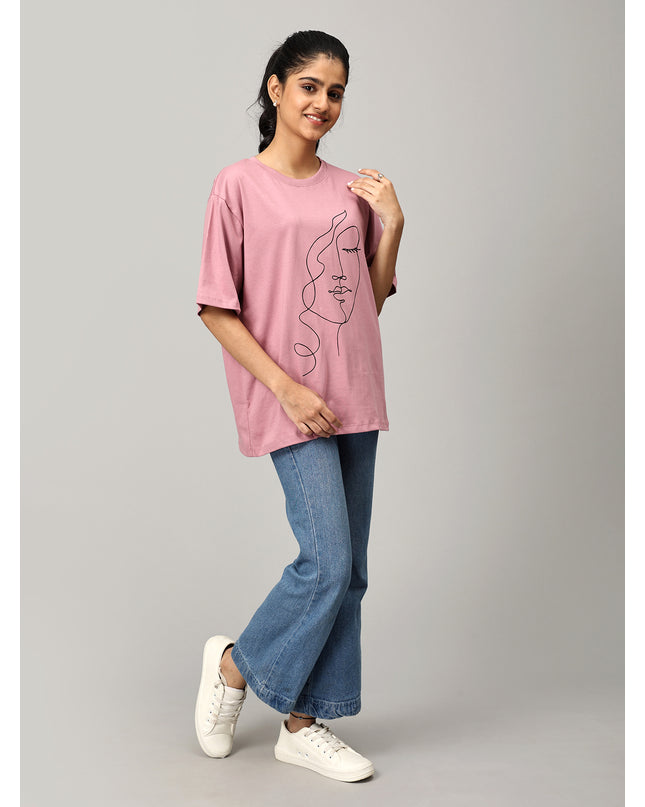 Print 2 Lavendar Oversize Tshirt