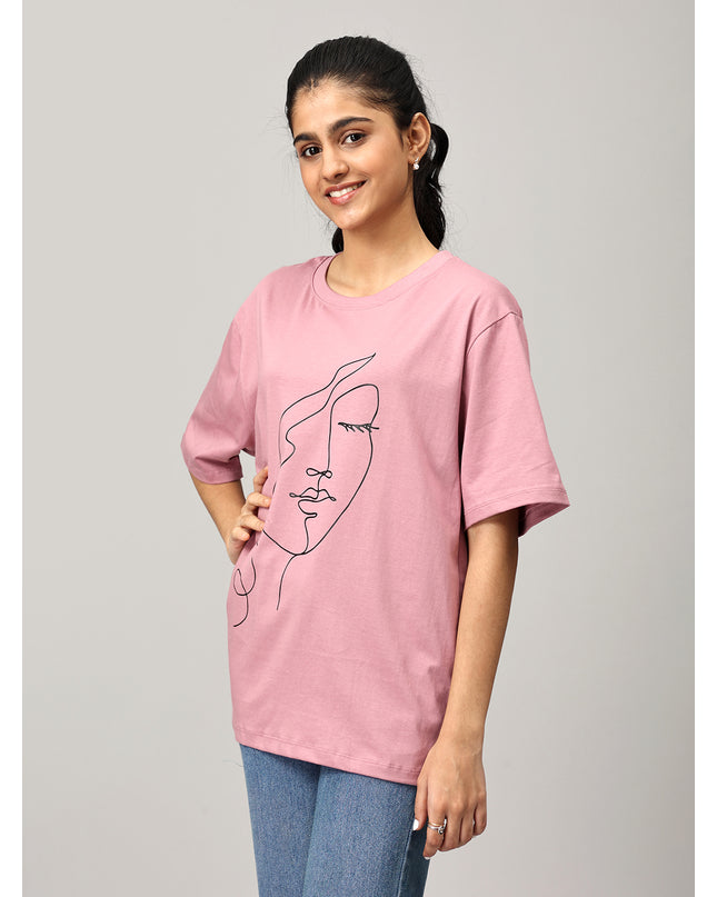 Print 2 Lavendar Oversize Tshirt