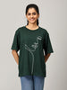 Print 1 Green Oversize Tshirt