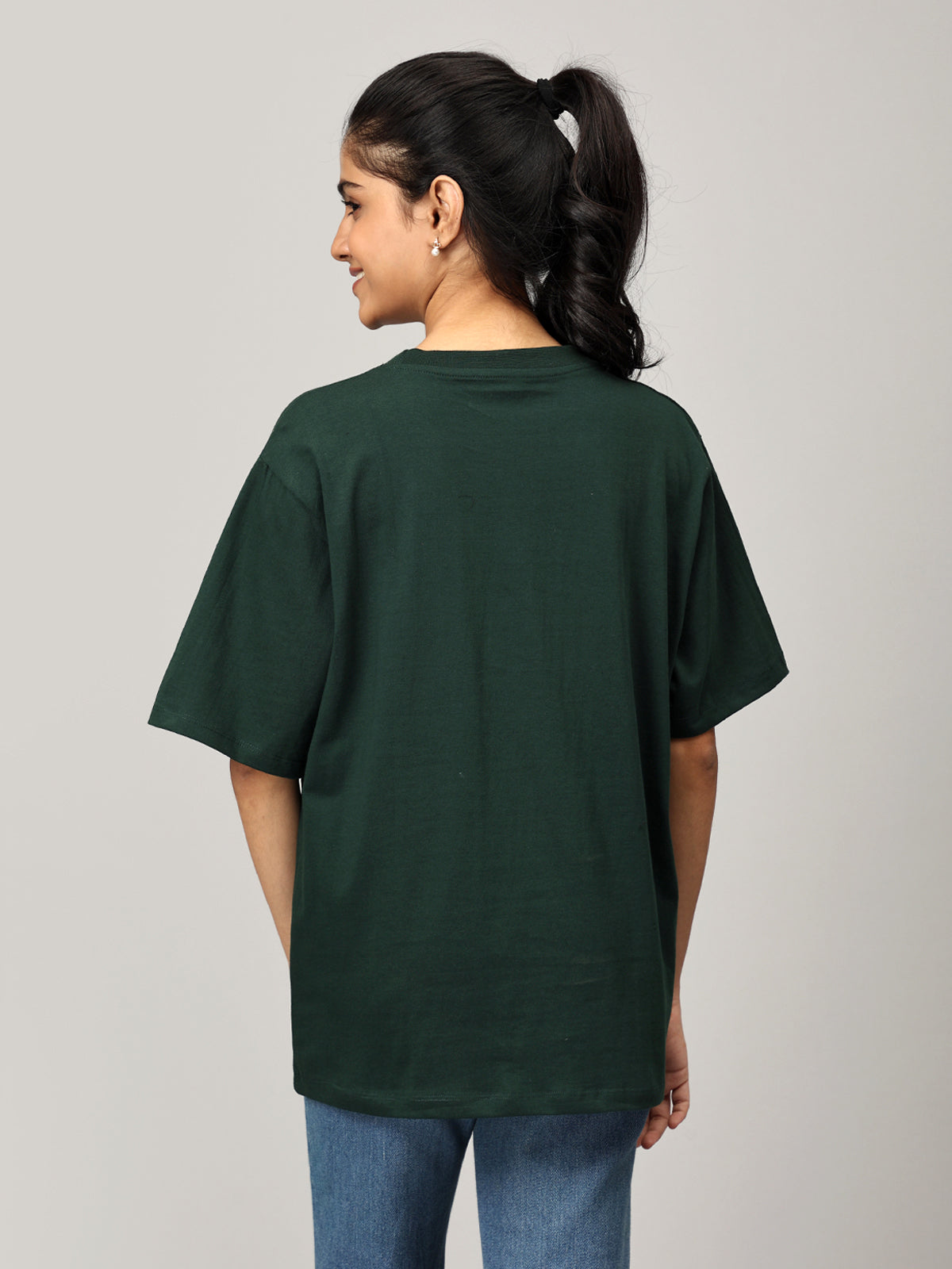 Print 1 Green Oversize Tshirt