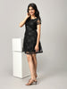 Black A Line Net Dress