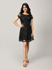 Black A Line Net Dress